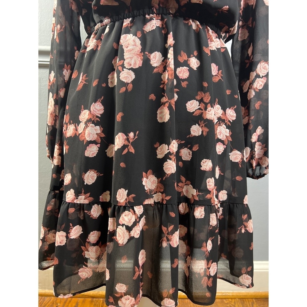 Michael Kors Women Dress Small Floral Print Long Sleeve Mini Casual Designer EUC - Picture 7 of 13